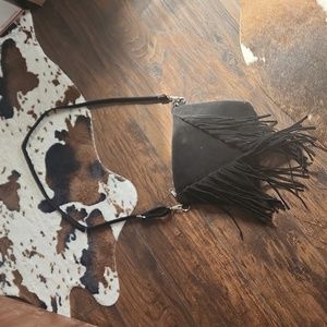 Black fringe crossbody purse!